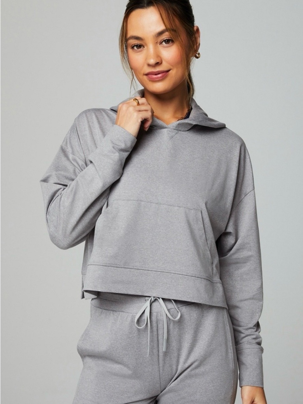 Fabletics Cloud Jersey Cropped Hoodie